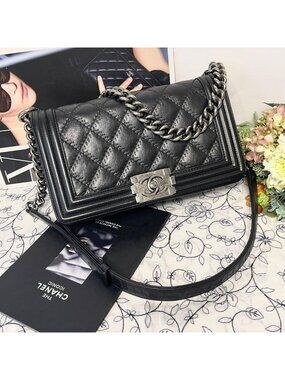 Chanel Quilted Shoulder Bag Black